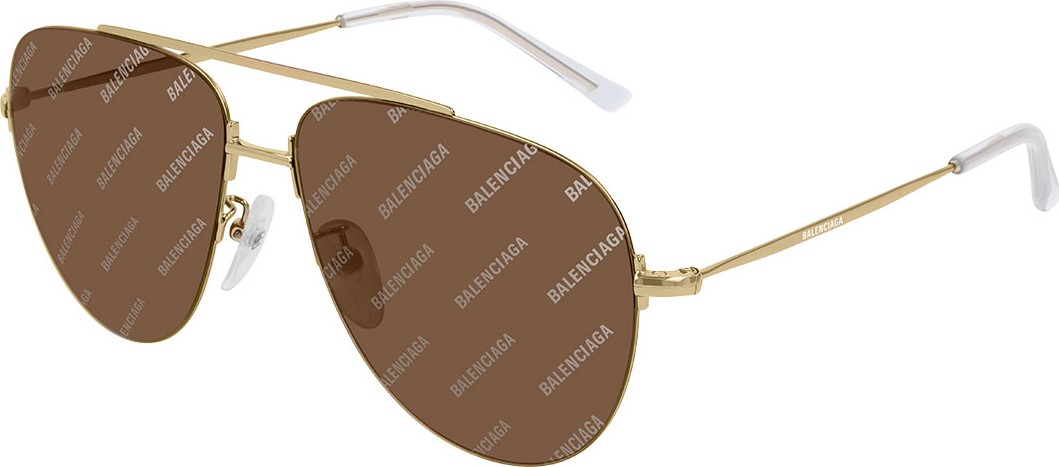 Balenciaga Logo-Print Aviator Sunglasses