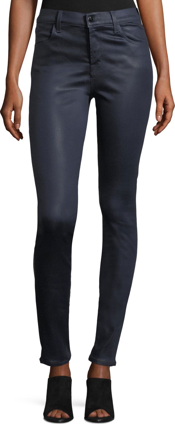 J BRAND Maria High-Rise Skinny Coated Pants