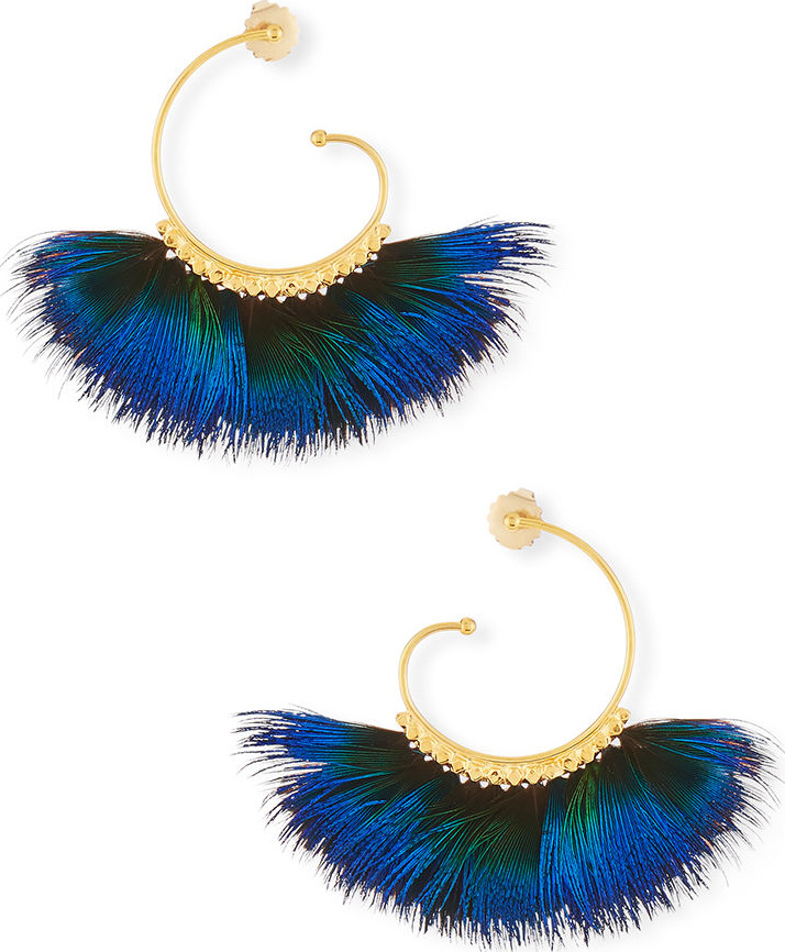 GAS Bijoux Buzios Feather Fan Hoop Earrings