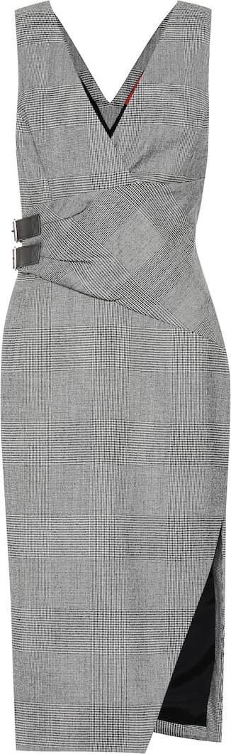 Altuzarra Lazarus checked wool-blend dress