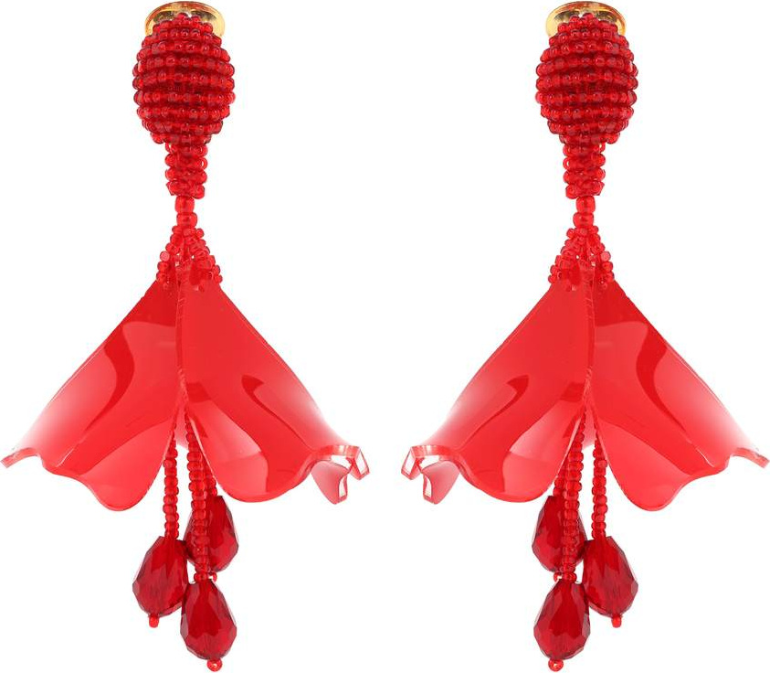 Oscar De La Renta Impatiens Mini clip-on earrings