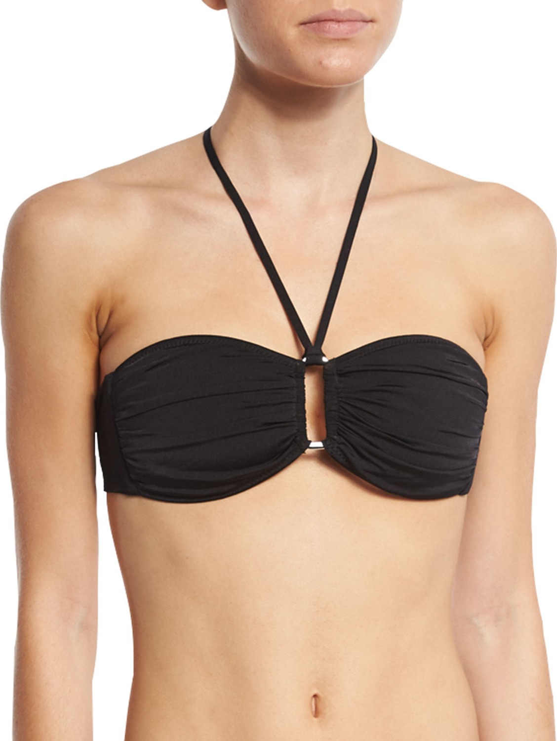 Letarte Gathered Bandeau Swim Top