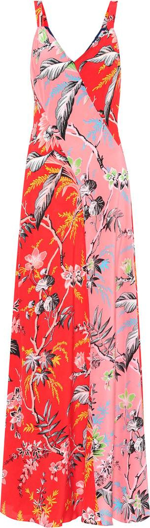 DIANE von FURSTENBERG Floral-printed silk maxi dress