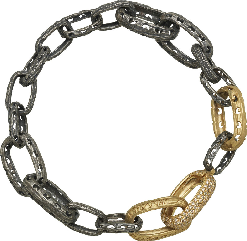 Marco Dal Maso Men's Warrior Two-Tone Bracelet w/ Diamonds