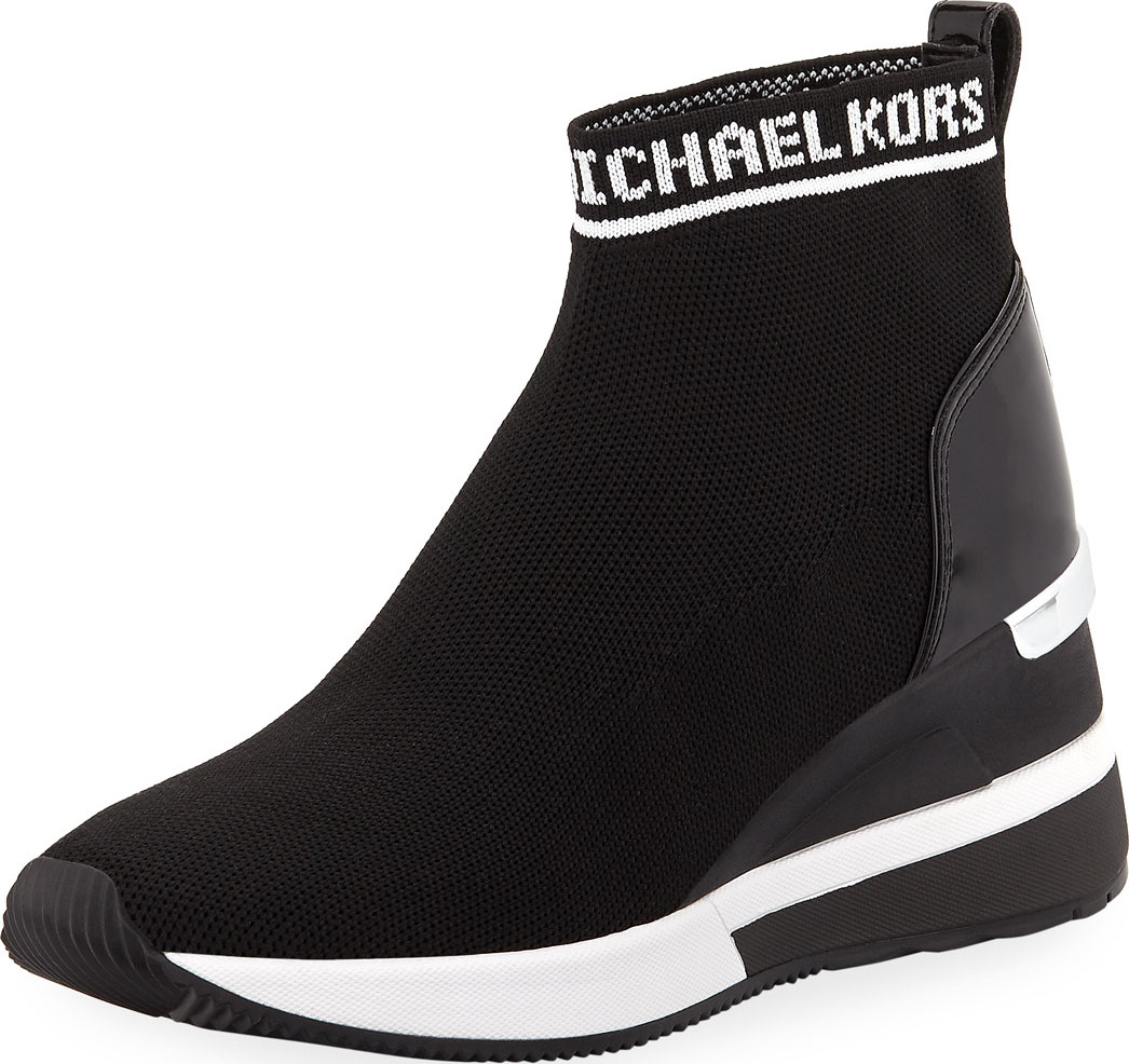 MICHAEL MICHAEL KORS Skyler Stretch-Knit Sneaker Booties MICHAEL MICHAEL KORS Skyler Stretch-Knit Sneaker Booties