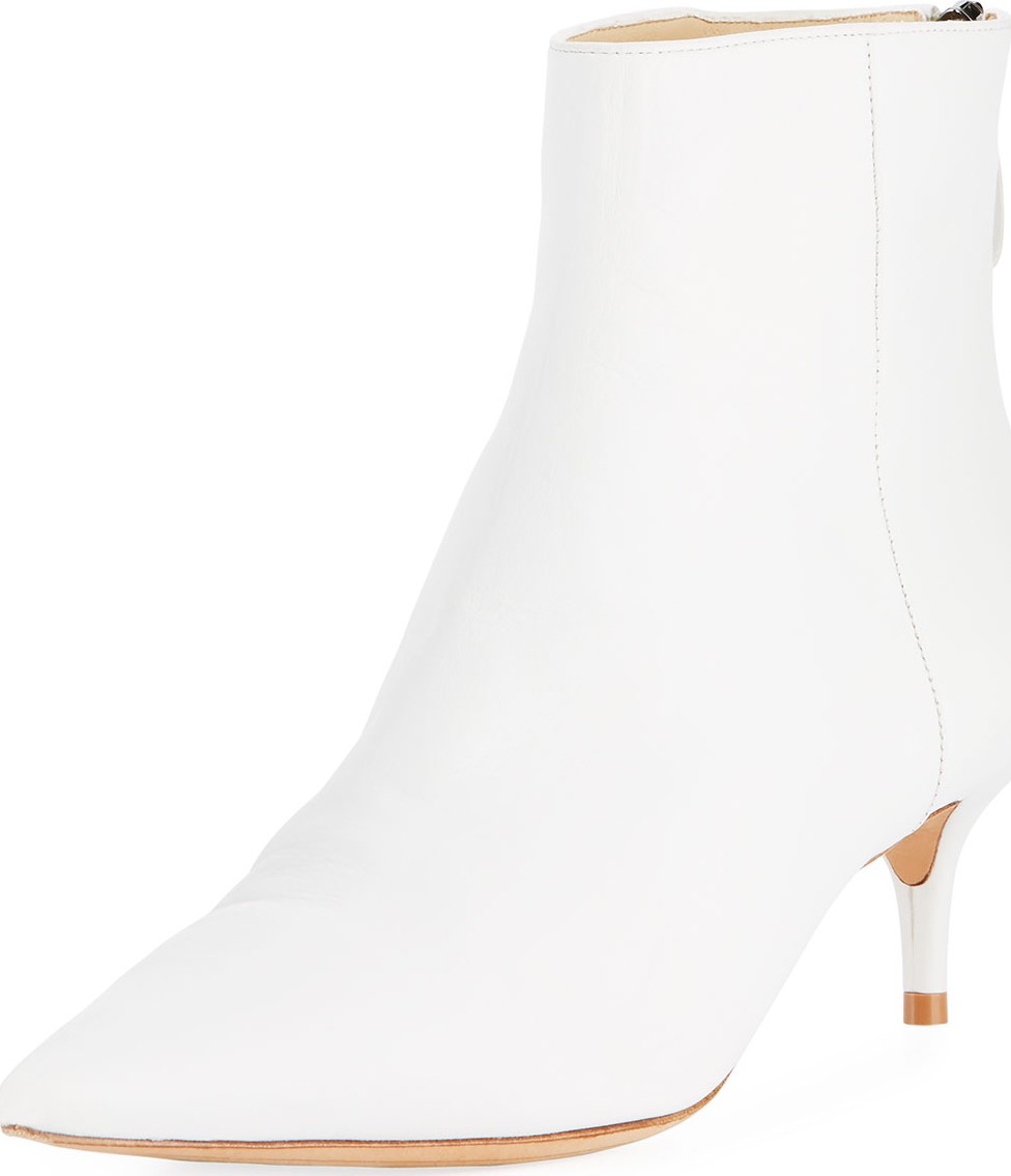 Alexandre Birman Kitti Point-Toe Leather Booties