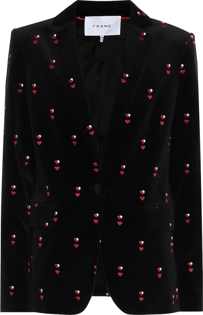 FRAME DENIM Heart Classic velvet blazer