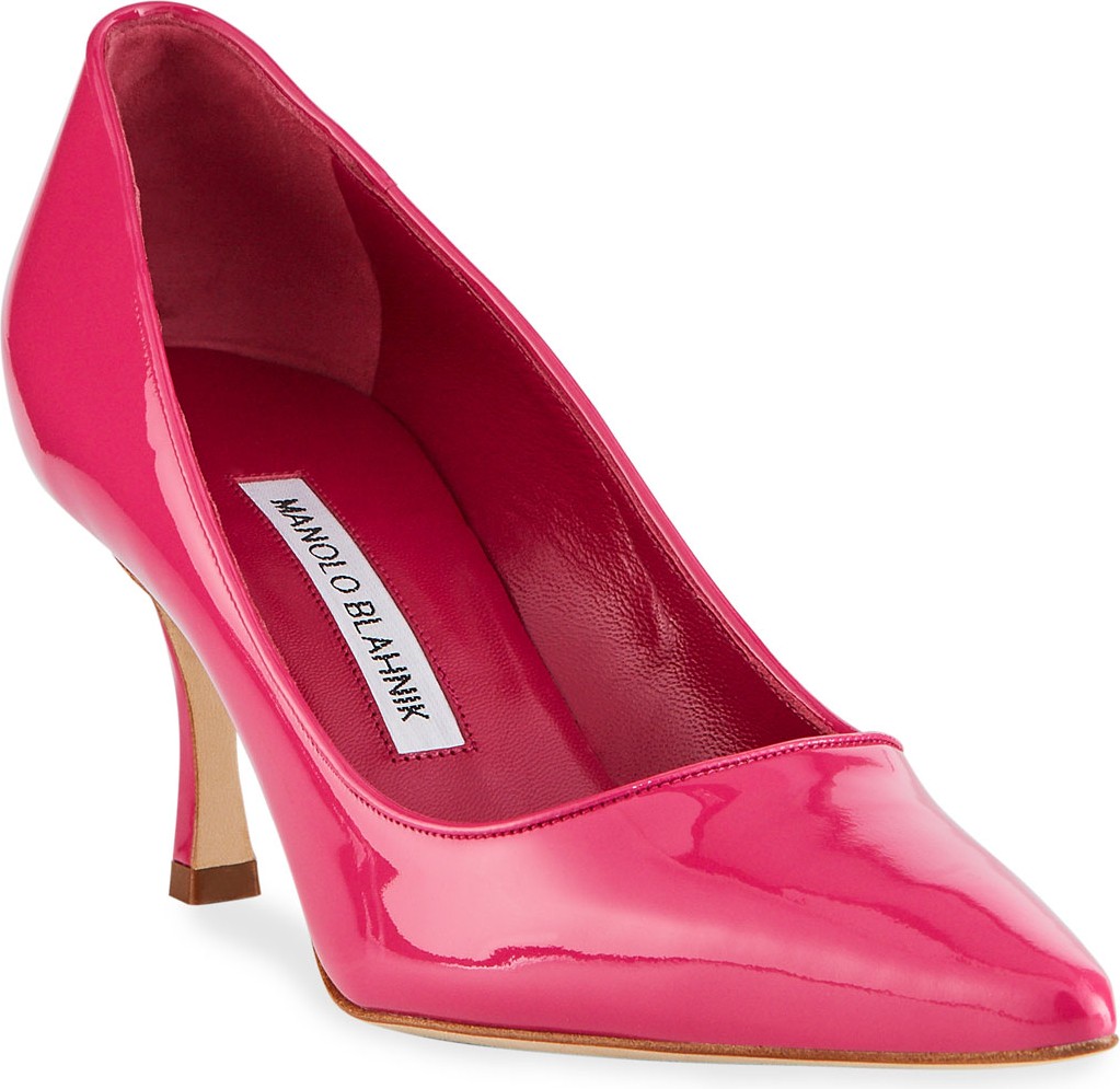 Manolo Blahnik Newcio Patent Point Pumps