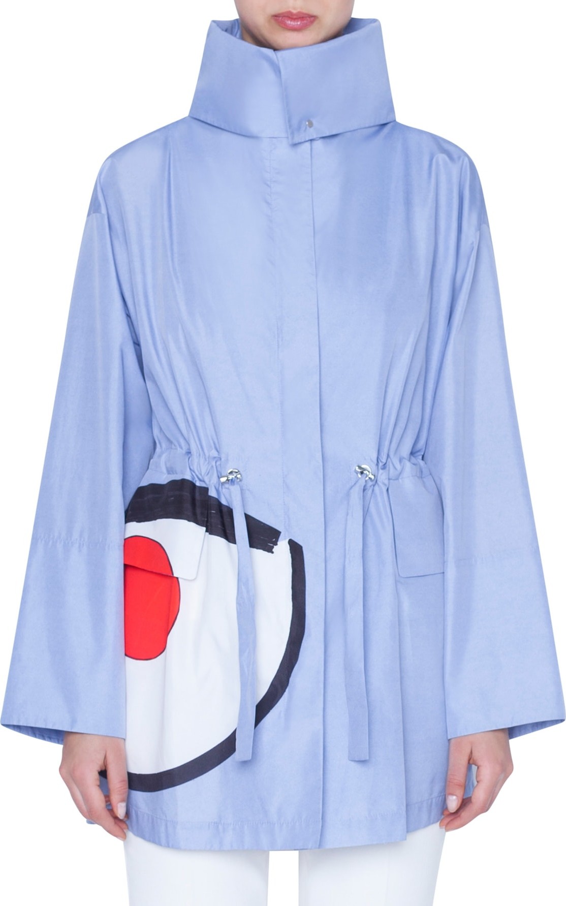 Akris Wink Print Taffeta Jacket