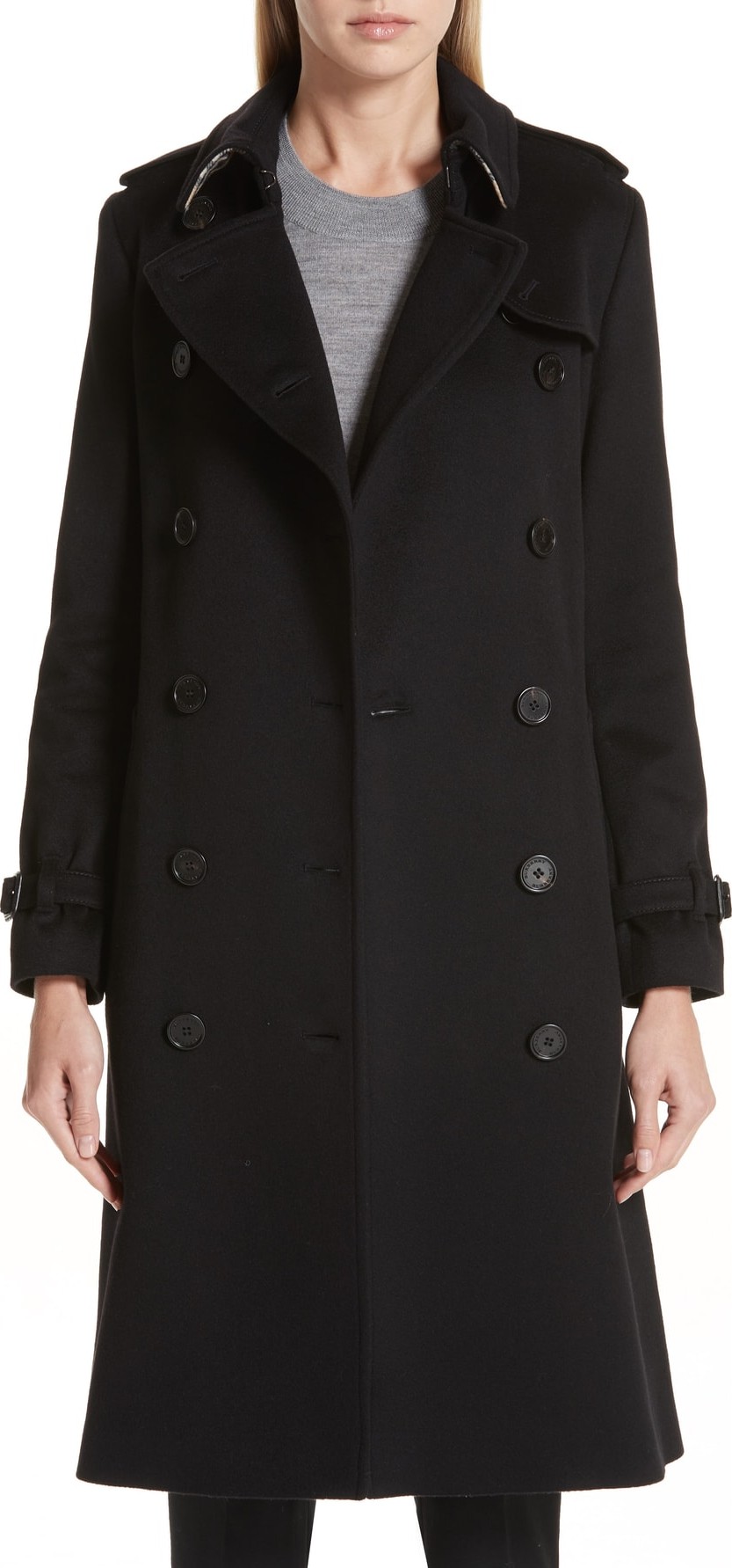 Burberry London England Kensington Cashmere Trench Coat