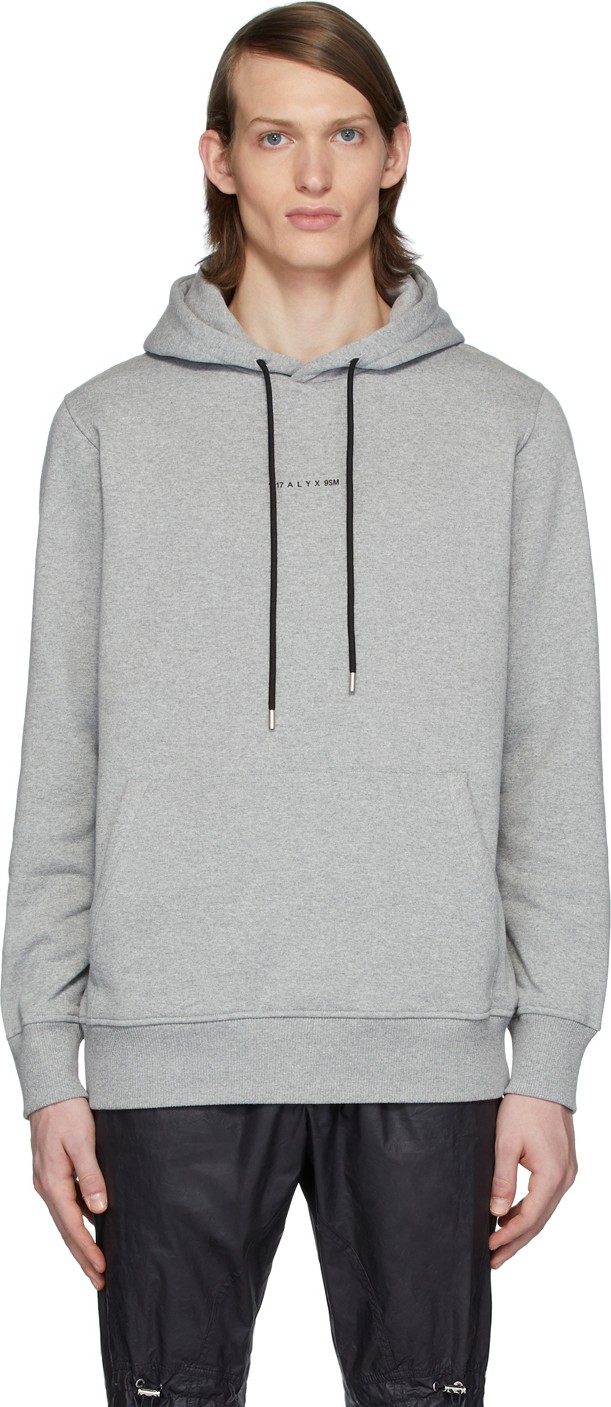 1017 ALYX 9SM Grey Logo Visual Hoodie