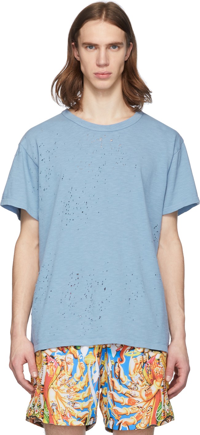 Amiri Blue Shotgun T-Shirt