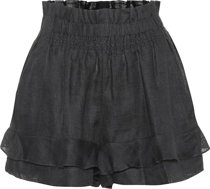 Isabel Marant Griddy high-rise linen shorts