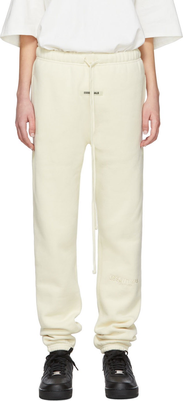 Essentials Off-White Fleece Lounge Pants
