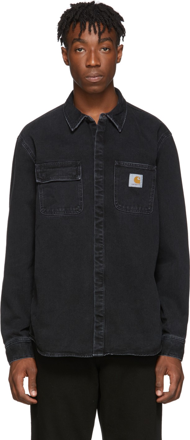 Carhartt Work In Progress Black Salinac Shirt Jacket