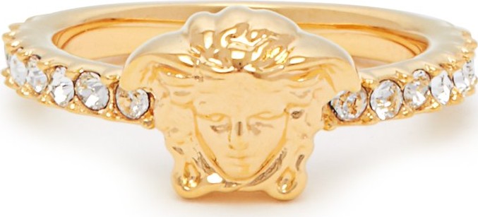 Versace Medusa crystal-pavé ring