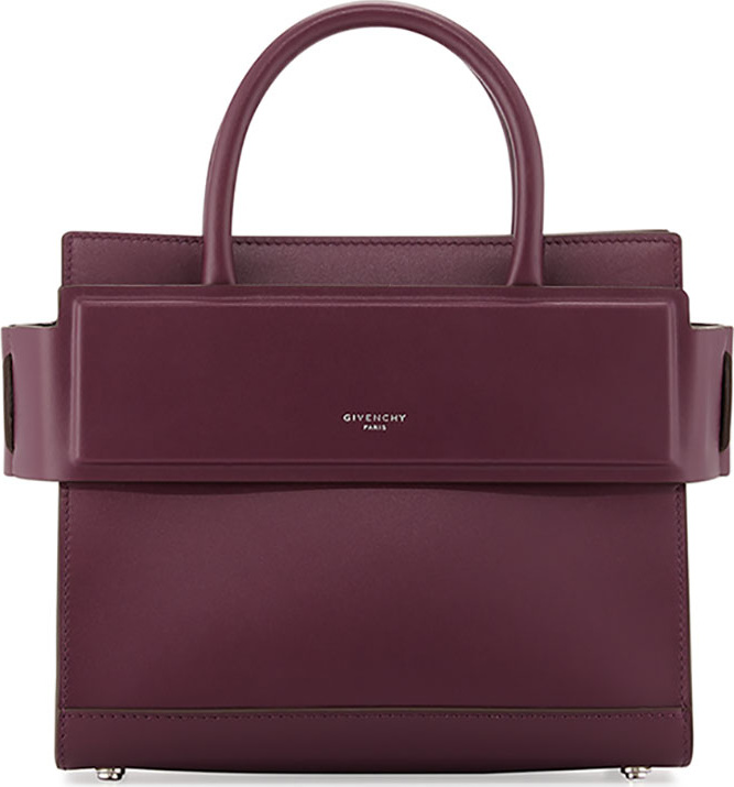 Givenchy Horizon Mini Leather Satchel Bag, Purple