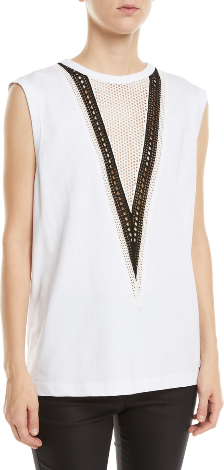 Helmut Lang Pointelle-Trim Tank