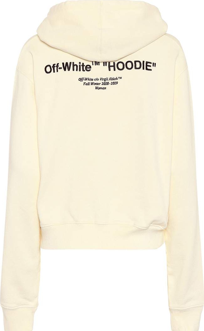 Off White Cotton jersey hoodie