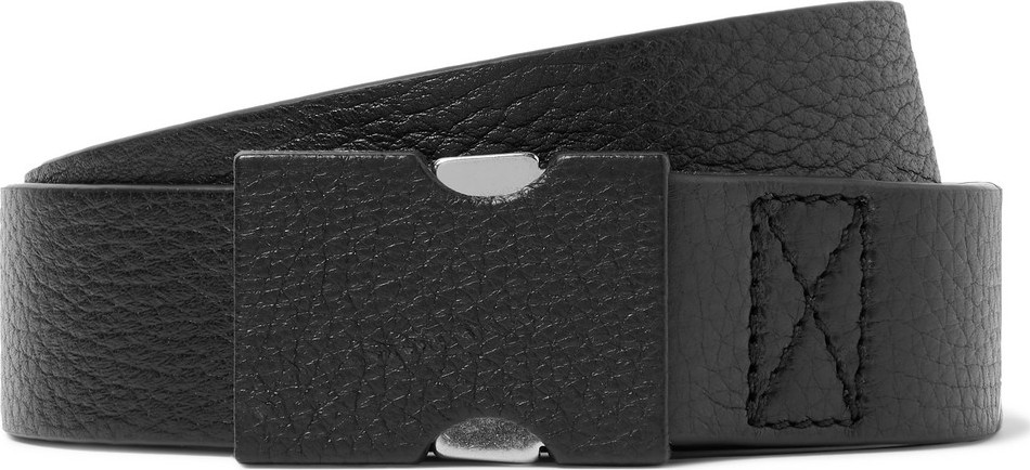 Maison Margiela 3cm Black Full-Grain Leather Belt