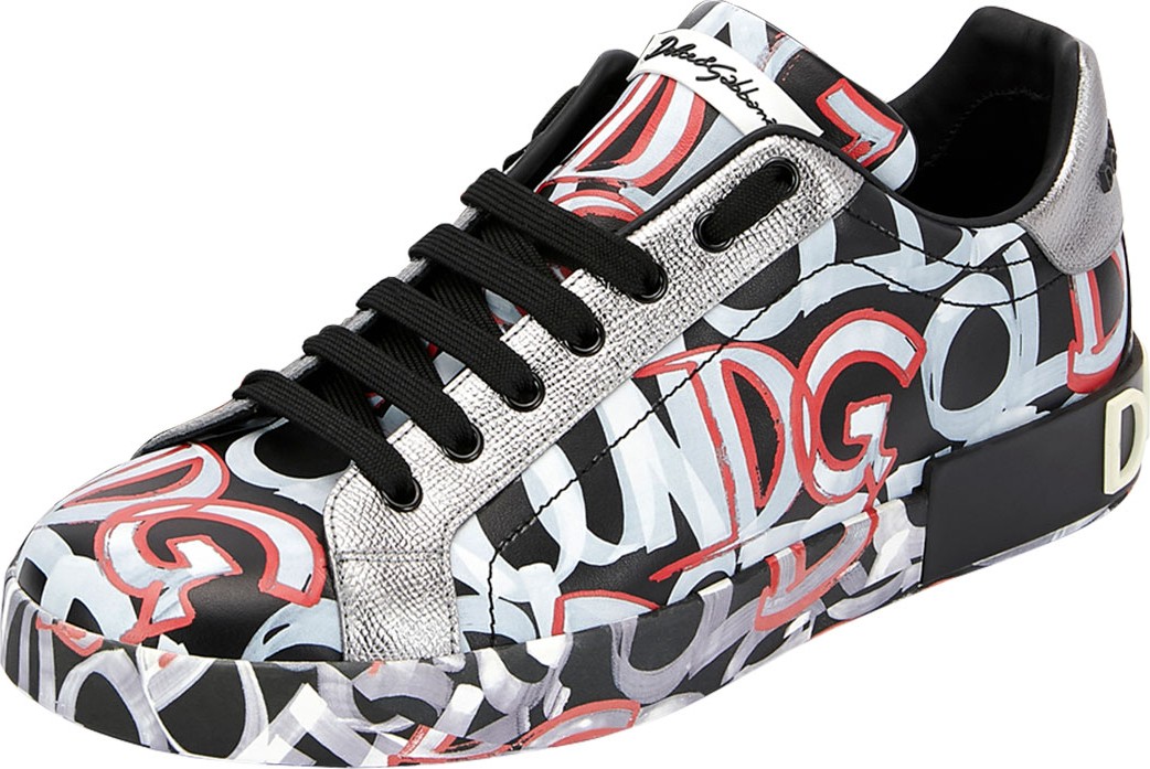 Dolce & Gabbana Men's Printed Portofino Sneakers