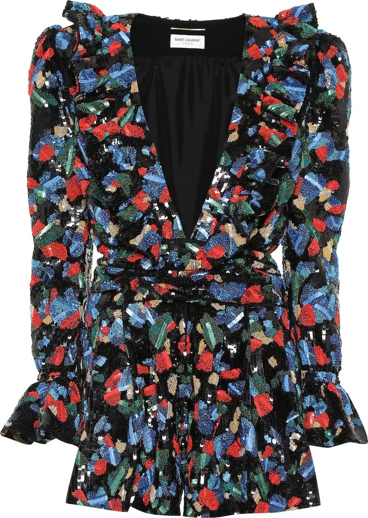 Saint Laurent Sequined playsuit