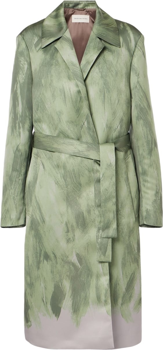 Dries Van Noten - Satin wrap coat