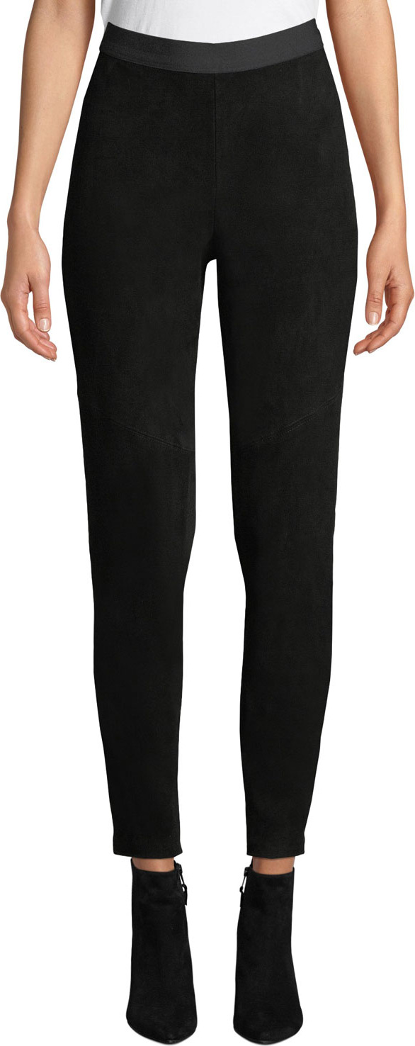 Eileen Fisher Stretch-Suede Leggings