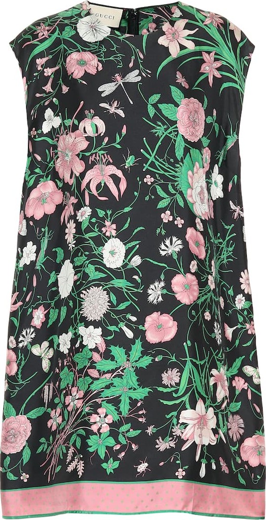 Gucci Floral silk tunic top