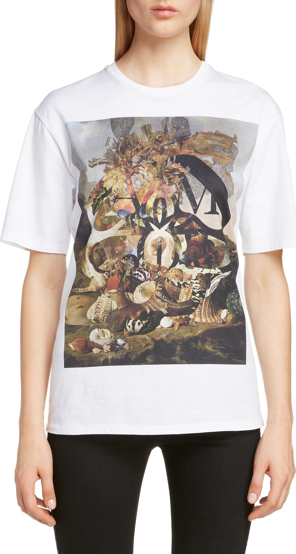 Alexander McQueen Aquatic Logo Graphic Tee