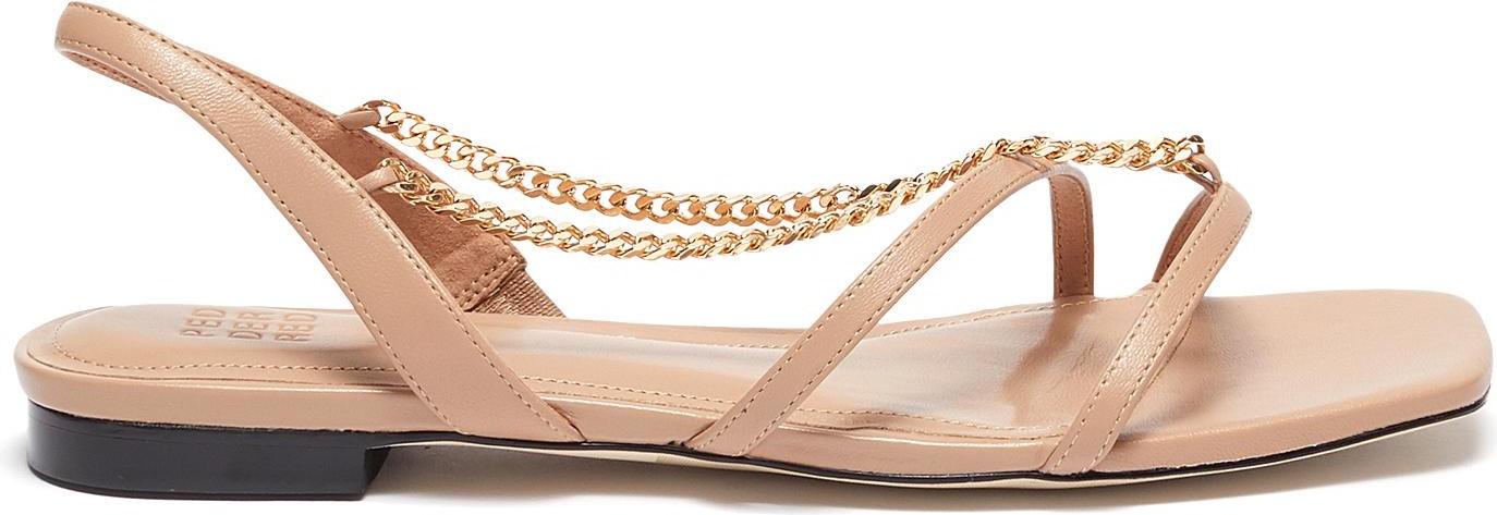 Pedder Red Avis chain detail strappy slingback leather sandals