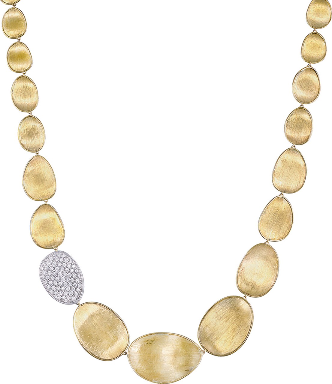 Marco Bicego Diamond Lunaria 18k Gold Necklace, 18"L