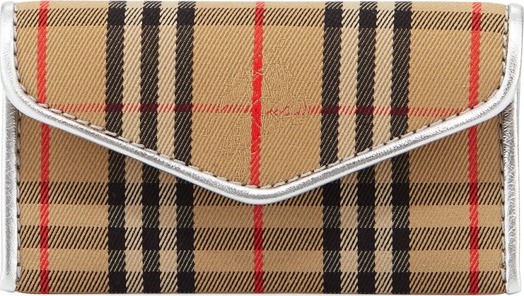 Burberry London England 1983 Check Small Envelope Card Case