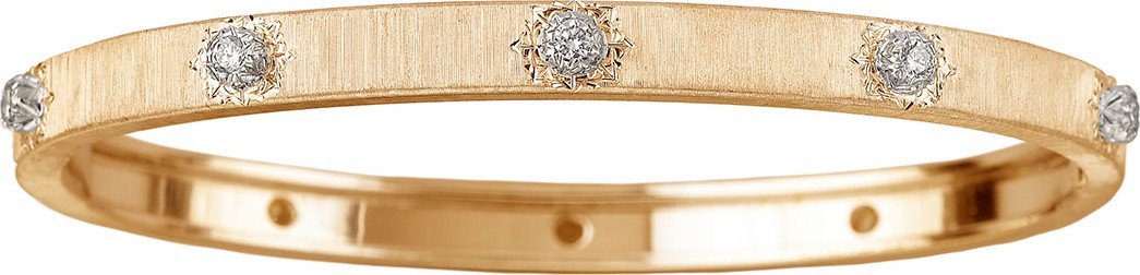 Buccellati Macri 18k Yellow Gold Diamond Bangle Bracelet