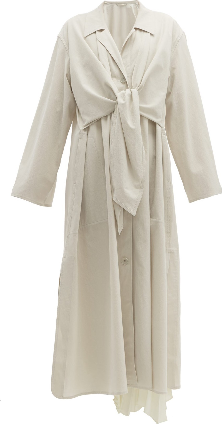 Lemaire Tie-front cotton trench coat