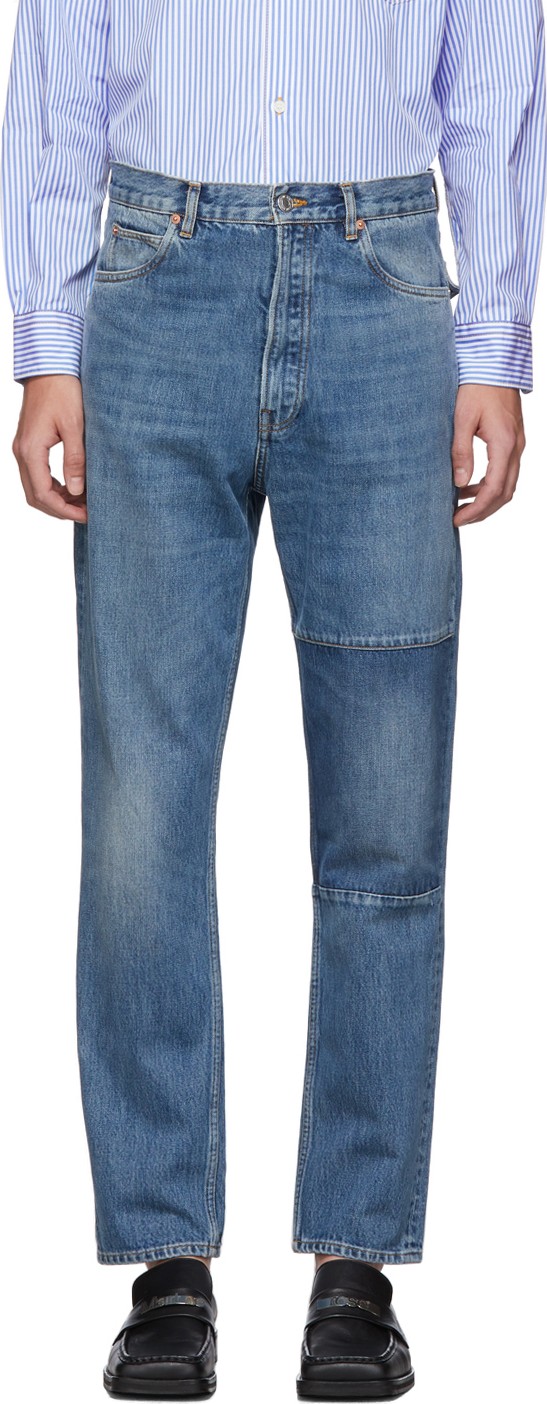 Martine Rose Blue Panel Jeans