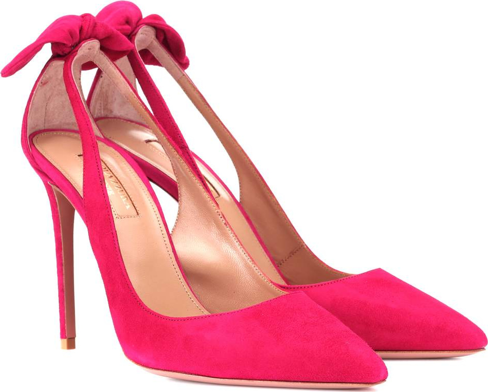 Aquazzura Deneuve 105 suede pumps