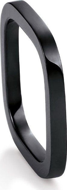 GINETTE NY TV Black Ceramic Ring, Size 7