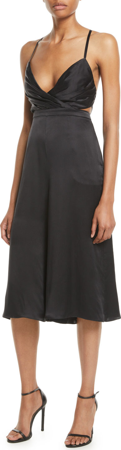 Fame and Partners The Bronwyn Cropped Jumpsuit in Silk