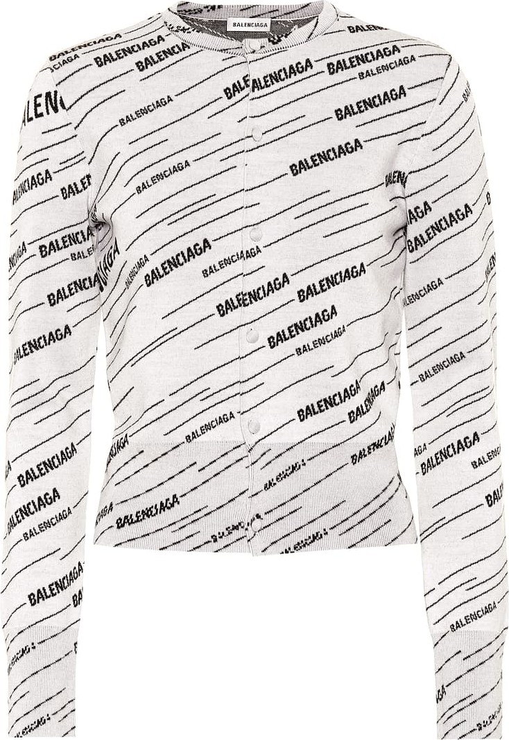 Balenciaga Logo wool-blend cardigan