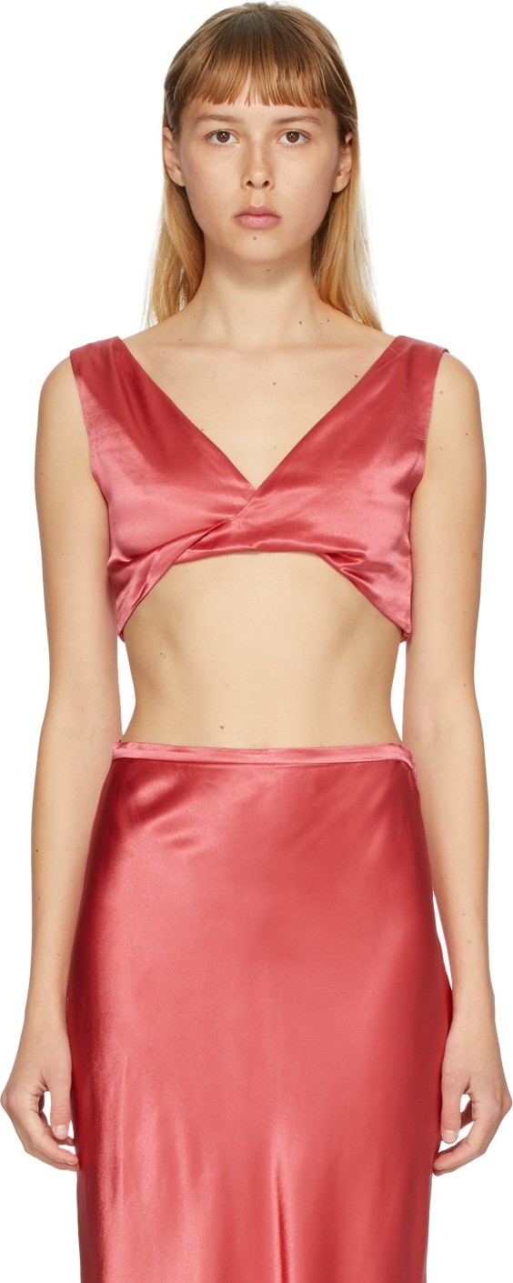 Collina Strada Pink Twist Tank Top