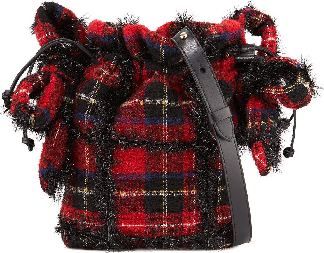 Simone Rocha Tartan Bow Pouch Bag