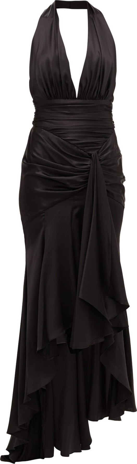 Alexandre Vauthier Ruched silk-blend satin gown
