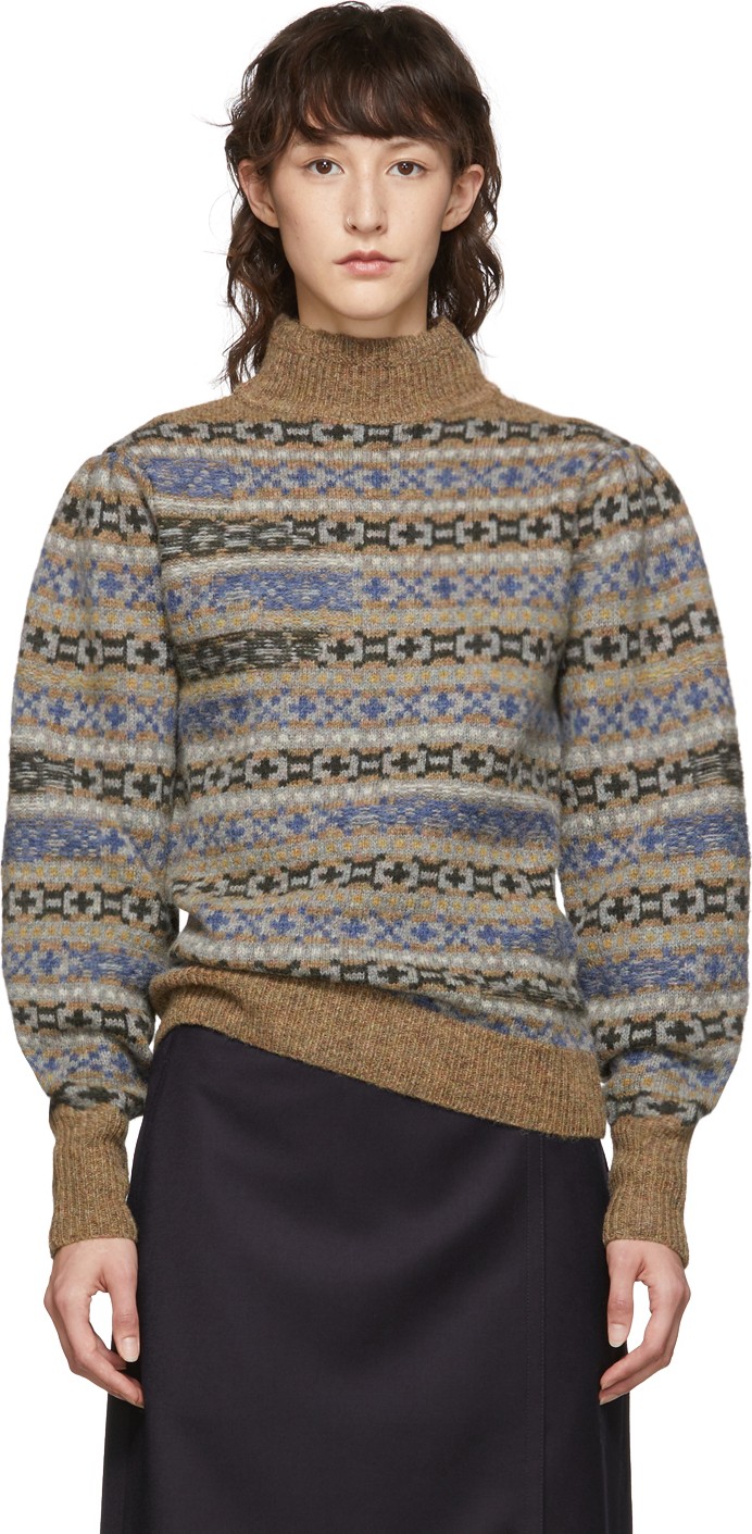Isabel Marant Etoile Multicolor Knit Ned Fair-Isle Sweater