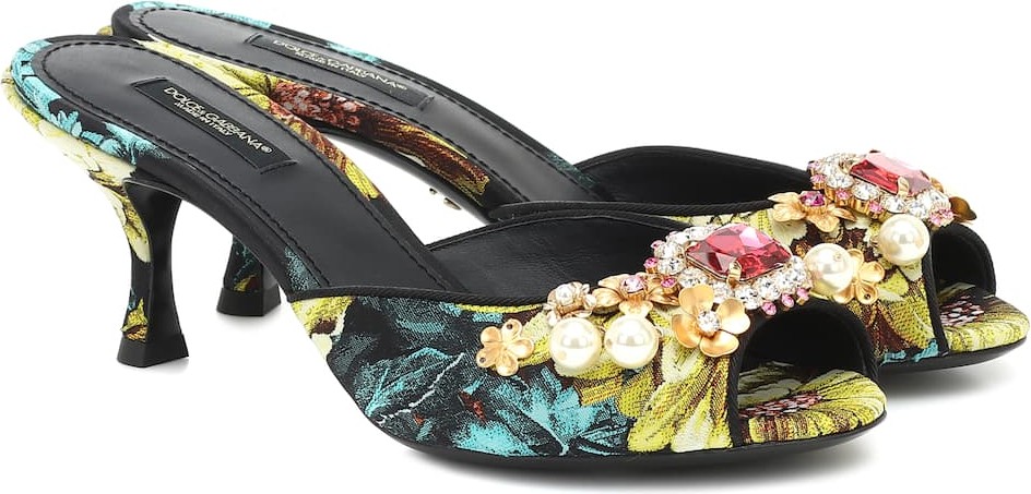 Dolce & Gabbana Keira embellished floral sandals
