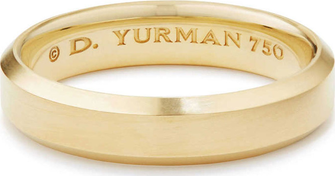 David Yurman Streamline Men's 5mm 18K Gold Band Ring
