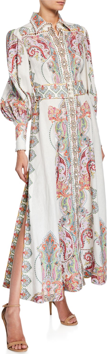 Zimmermann Ninety-Six Filigree Printed Button-Front Dress