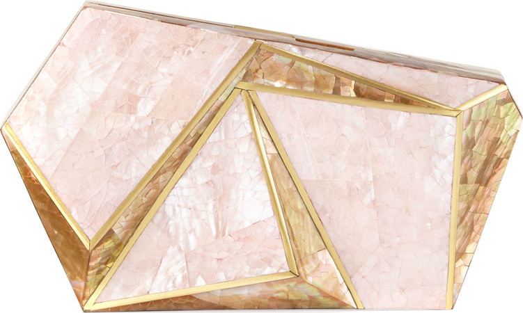 Rafe Azura Asymmetric Shell Minaudiere Clutch Bag