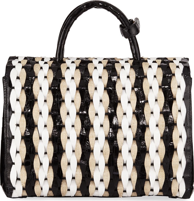 Nancy Gonzalez Toto Medium Woven Satchel Bag