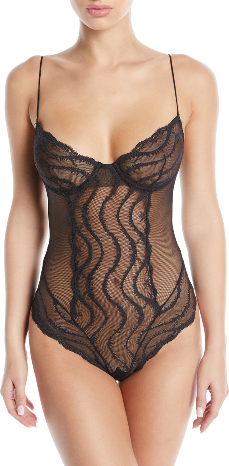 Kiki De Montparnasse Leche Moi Semisheer Bodysuit